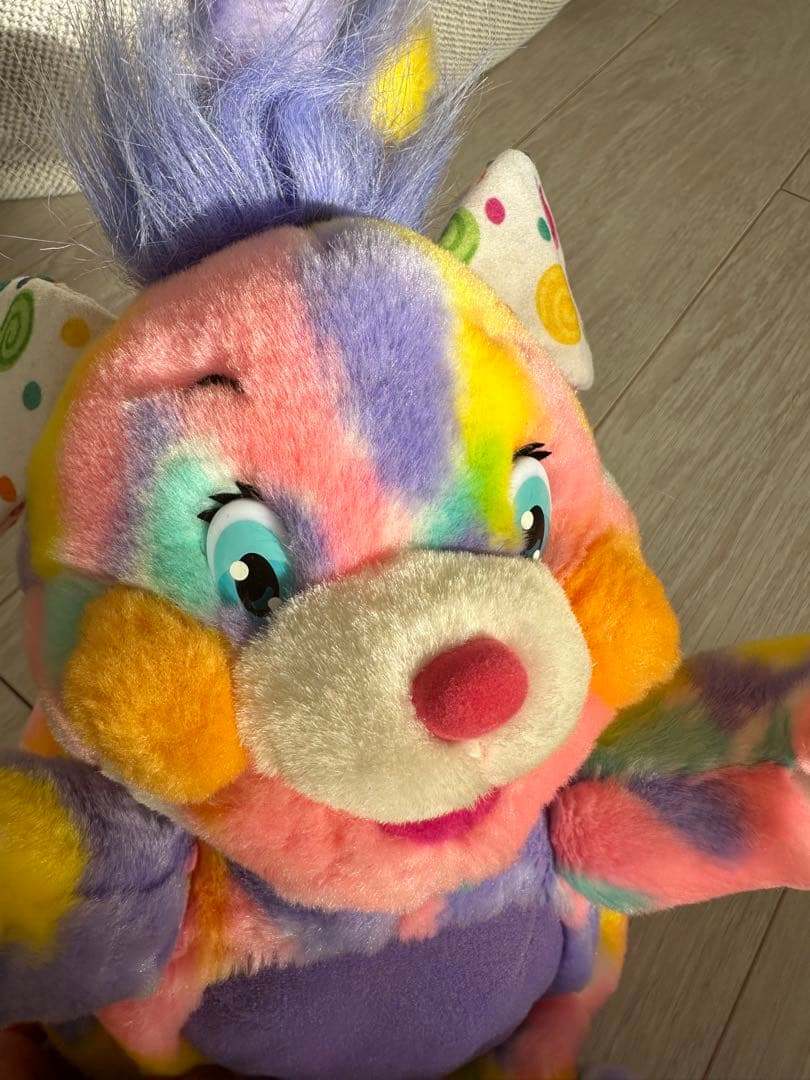 アメリカ購入ポップルズぬいぐるみヴィンテージ レインボー　ムチャチャ　ケアベア
