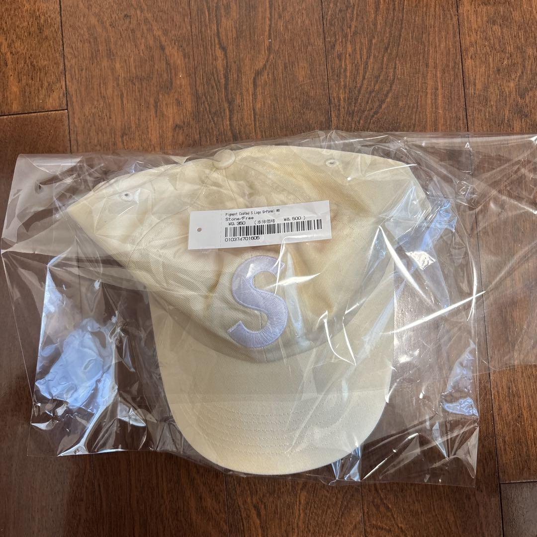 supreme Sロゴ　キャップ　イエロー