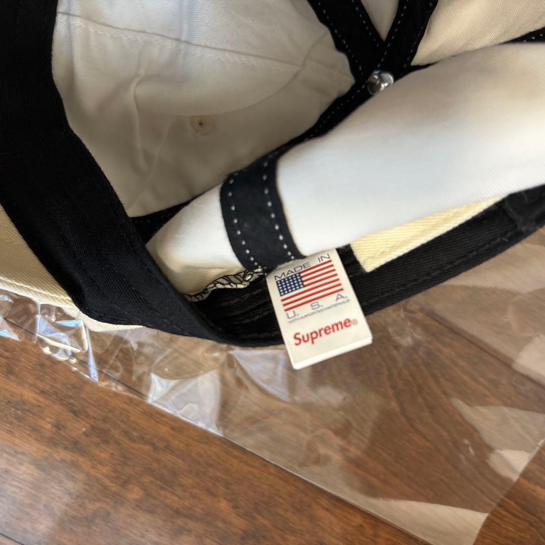 supreme Sロゴ　キャップ　イエロー
