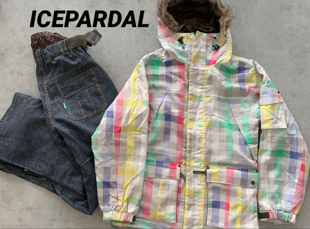 極美品ICEPARDAL スノーボードウェア スキーウェア セットアップ
