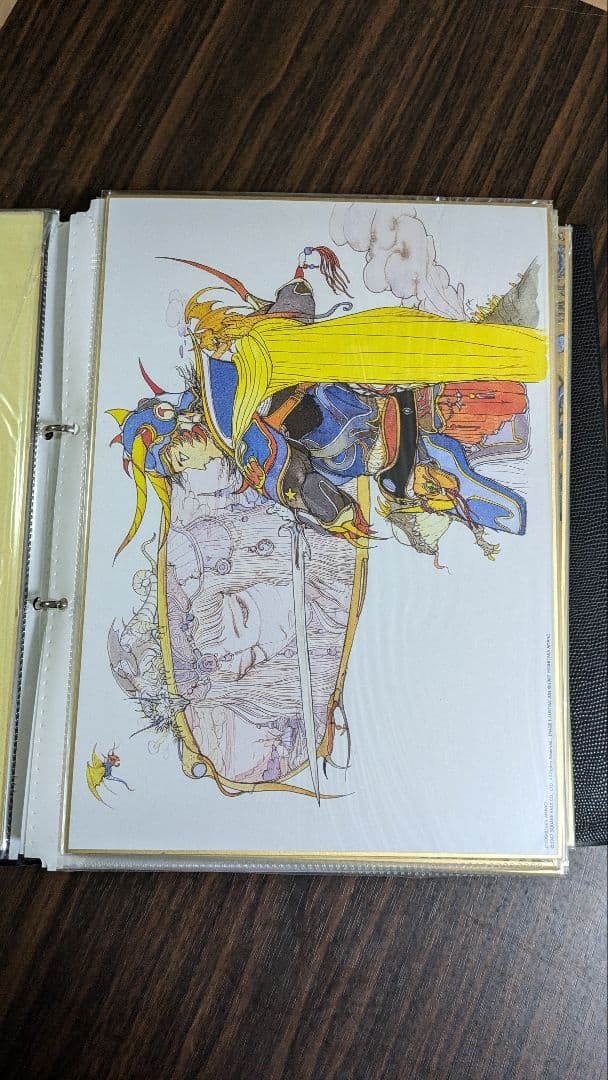 天野喜孝 サイン + 13 イラスト + クリアファイル ホルダー