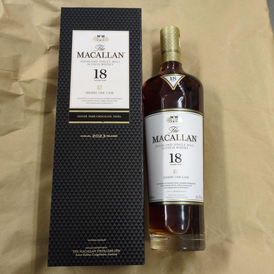 ウイスキー The Macallan 18 Year Old Sherry Oak