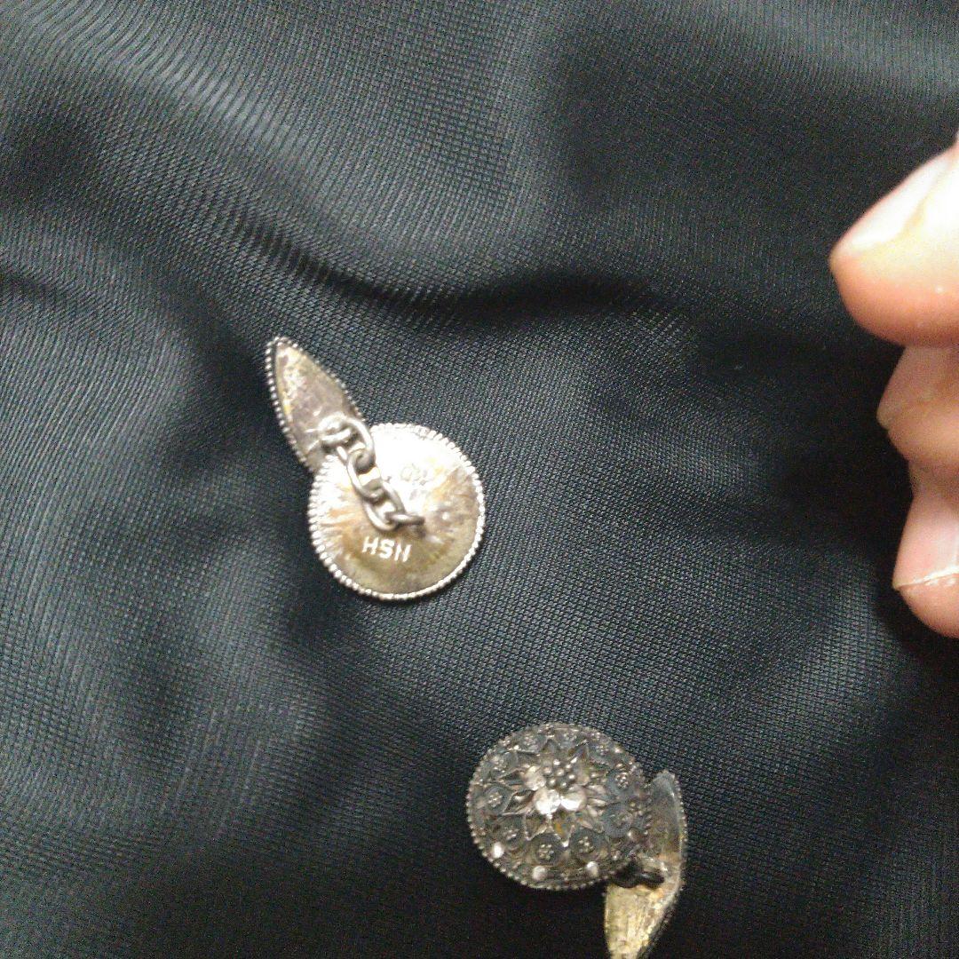 ヴィンテージ　シルバー　HSN 800 バリ　インドネシア カフスボタン