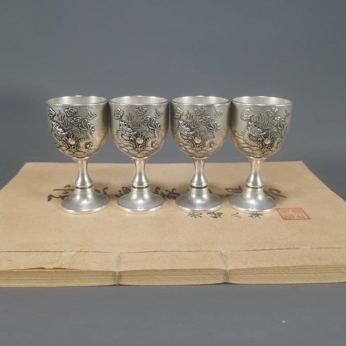 銅 細工 彫刻龍紋杯 装飾品 現代工芸品 美術品 置物