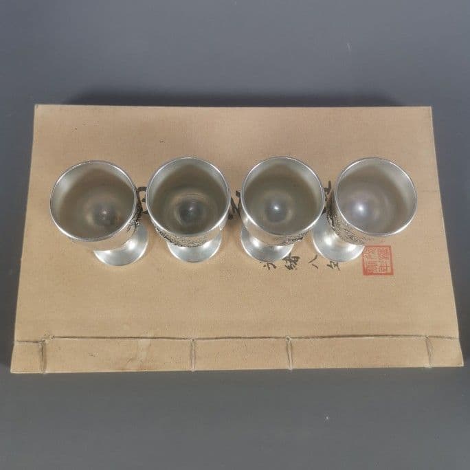 銅 細工 彫刻龍紋杯 装飾品 現代工芸品 美術品 置物