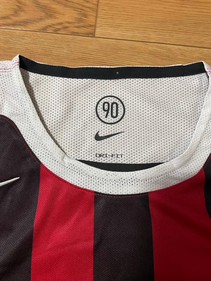 Nike total90 赤黒 ストライプ 長袖シャツ