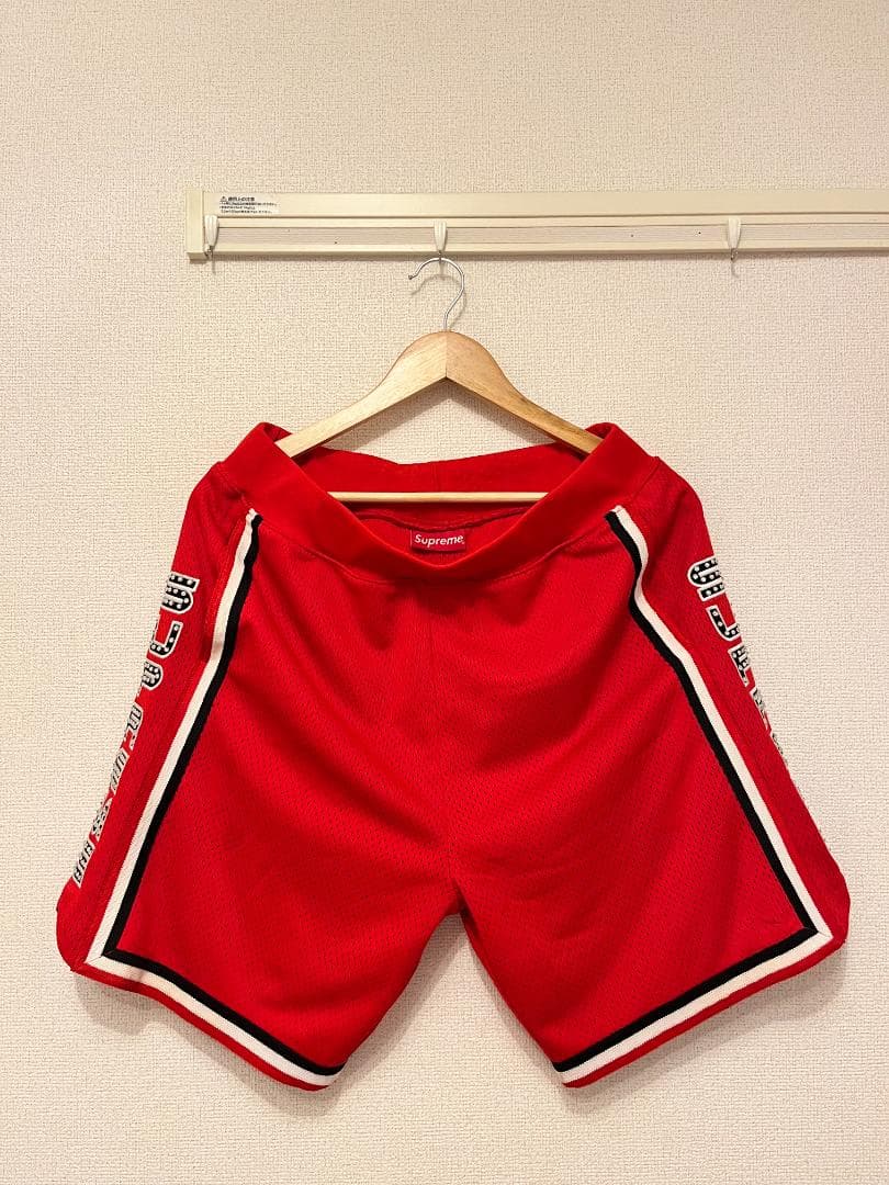 ウェア Supreme Rhinestone Basketball Shorts Red