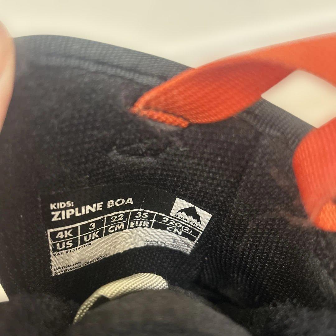 BURTON ZIPLINE BOA キッズ スノーボードブーツ　22cm