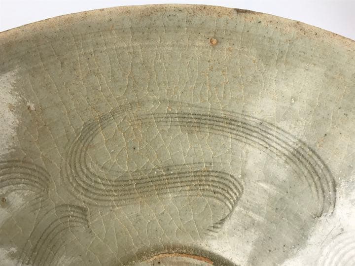 骨董　影青　青白磁　線文　茶碗　中国古美術　中国骨董　アンティーク