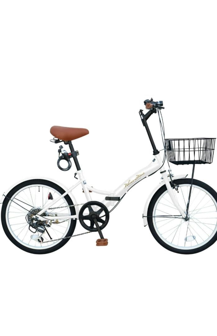 リニューアルモデル 折りたたみ自転車 ホワイト