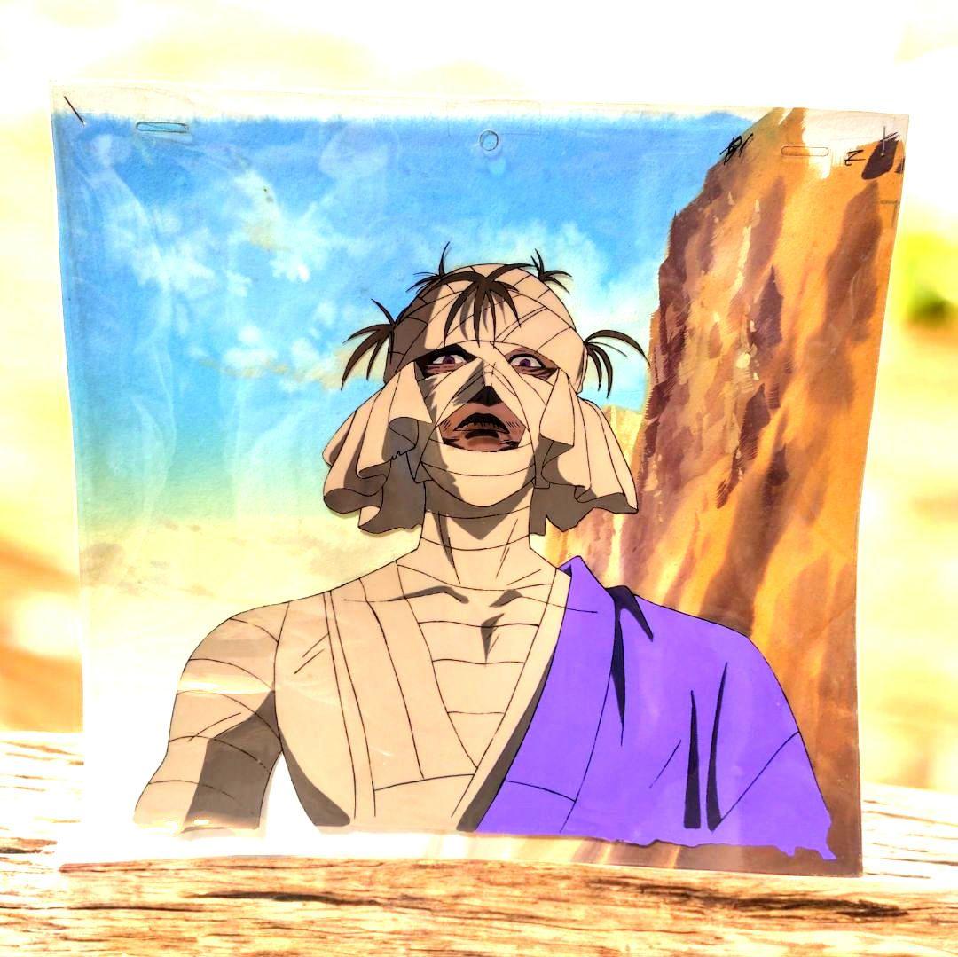 美品　るろうに剣心 志々雄真実背景付き本編セル画3枚セット