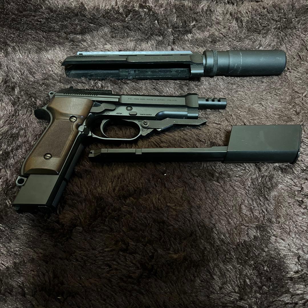 【動作確認済】東京マルイ　M93R 電動ガン　サイレンサー　拡張マガジン