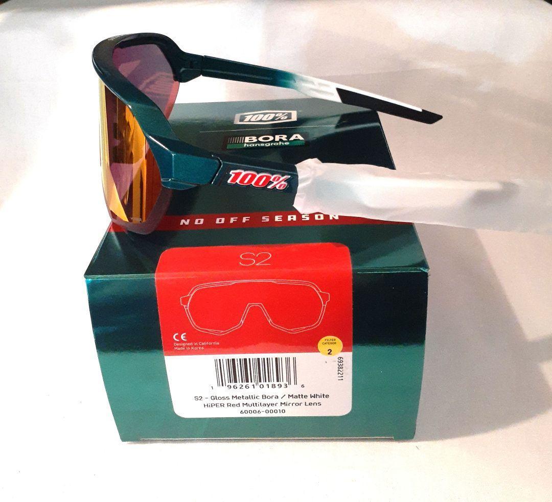 100% S2 BORA グリーンラメ ワンハンドレッド サングラス