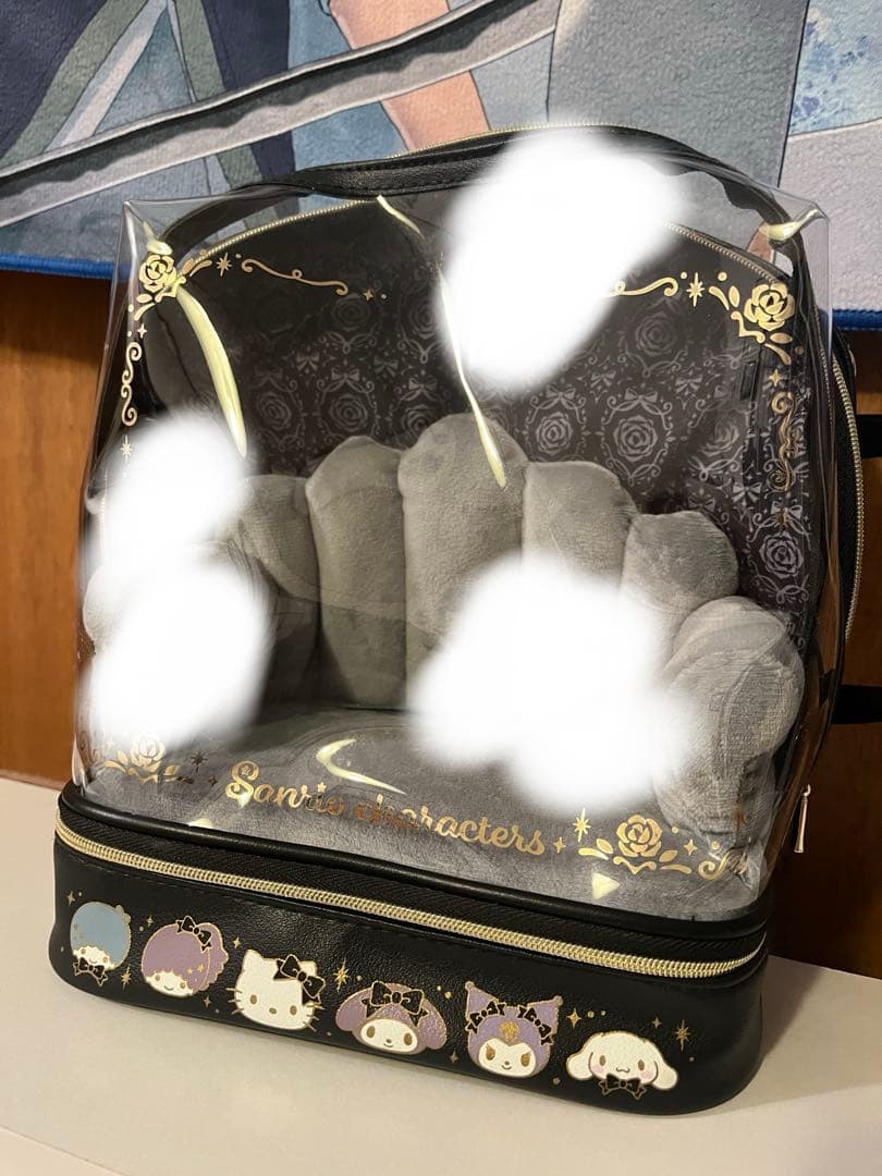 サンリオ ぬいぐるみショルダー バッグ 黒色