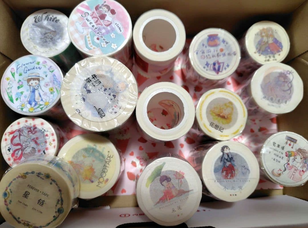 か*ん様 海外マステ まとめ売り16個　新品13・中古3個 人物 巻売り 和紙