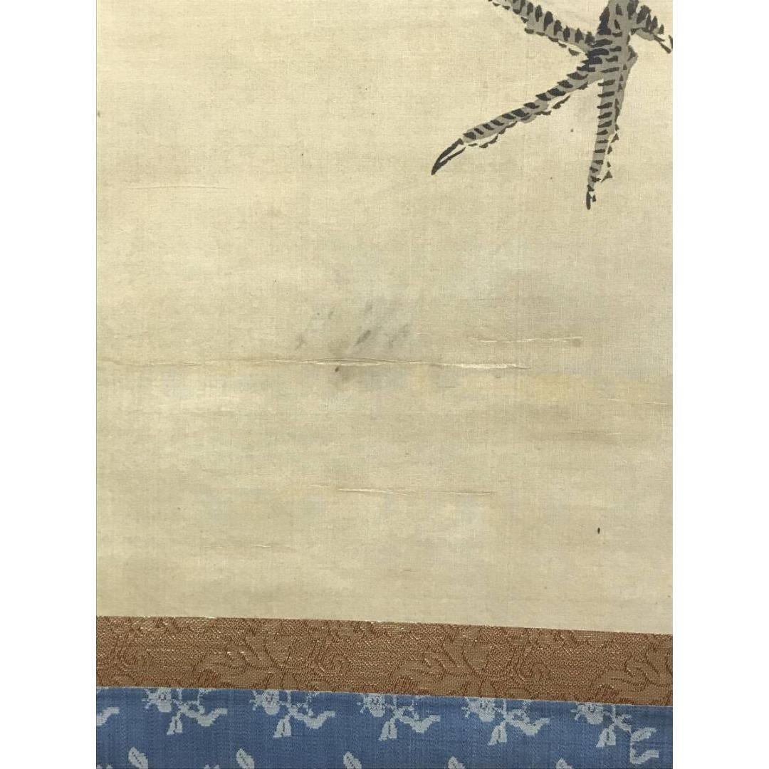 真作/狩野周信/如川/紅梅鶴図/花鳥図/早春の掛軸/掛軸☆宝船☆AK-696