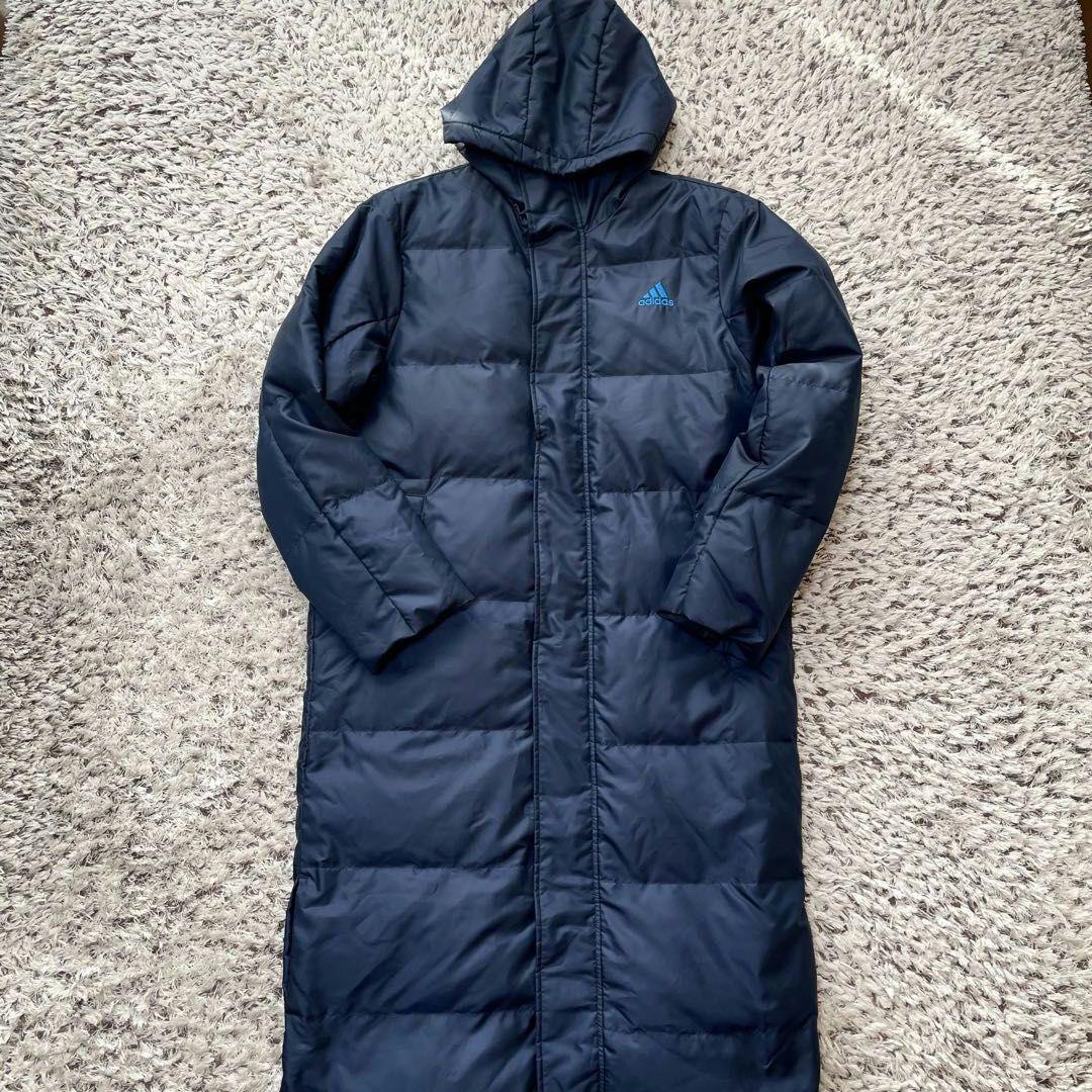 ✨️美品✨️adidas　ベンチコート　ダウンジャケット　ネイビー　Mサイズ