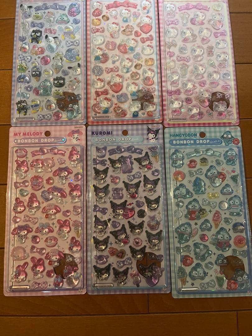 お値下げボンボンドロップシール サンリオ 6種 正規品 キティちゃんはぴだんぶい