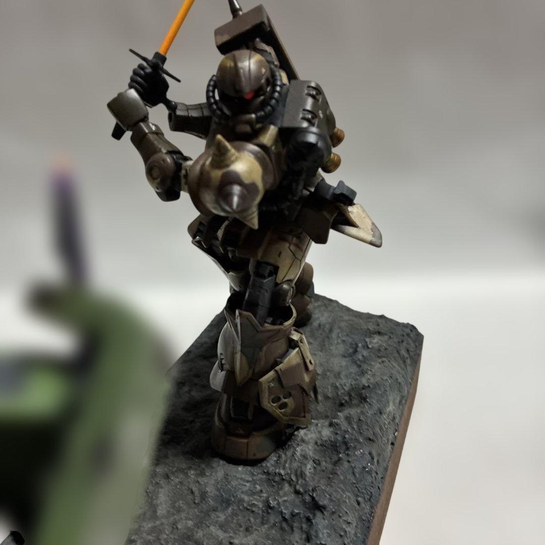 HG 1/144ククルス・ドアンザク VS 高機動型ザクエグベ機 完成品ジオラマ