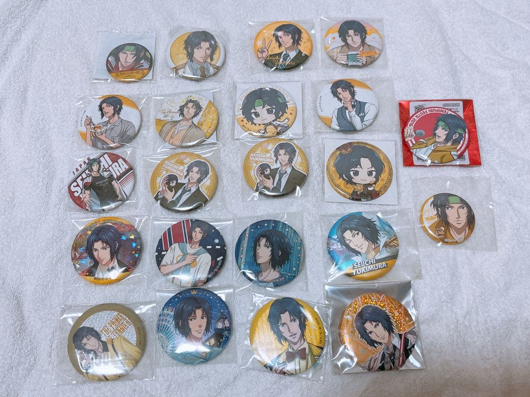 テニスの王子様　幸村精市　缶バッジ　グリッター　テニプリ　テニフェス