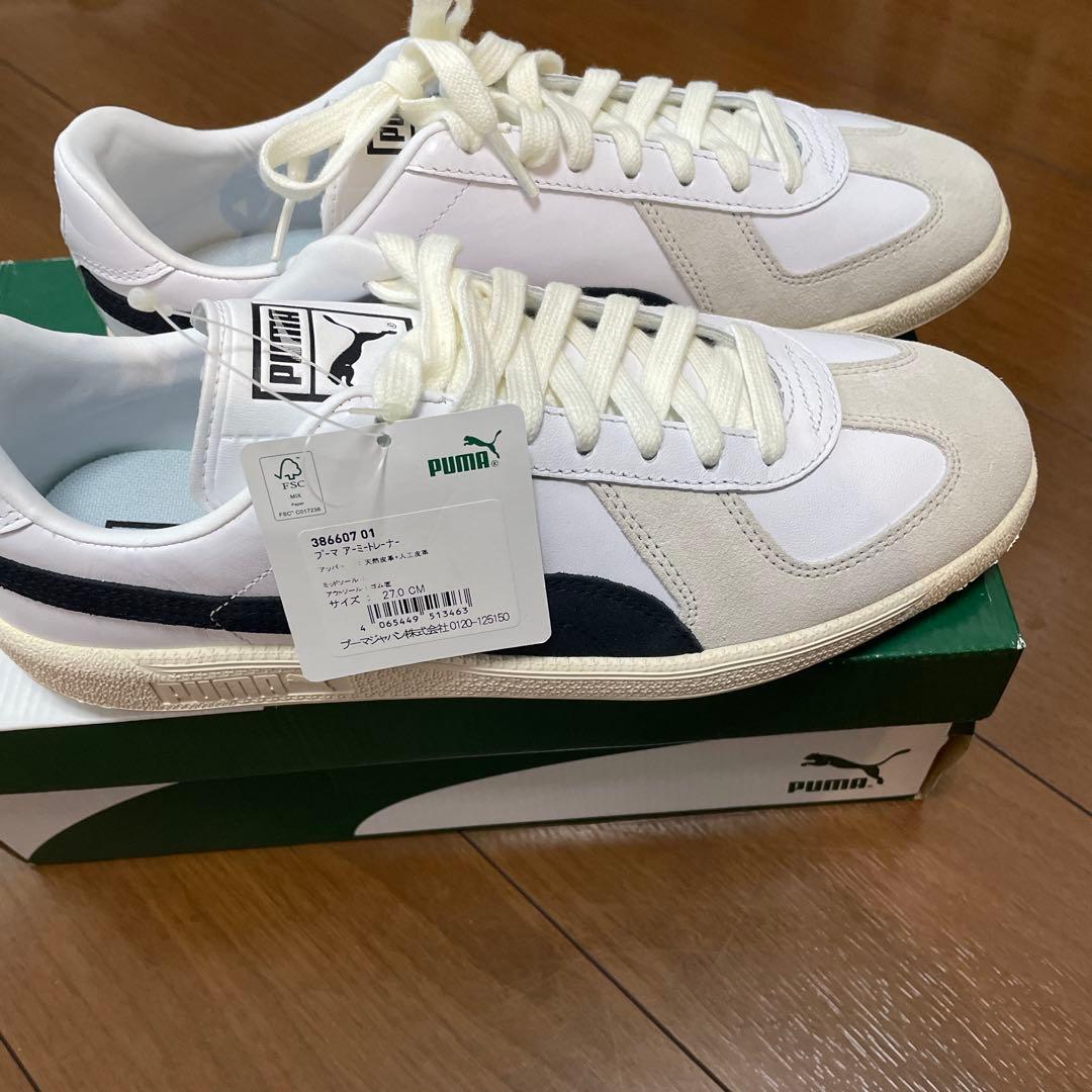 タグ付　PUMA アーミートレーナー ホワイト/ブラック　27