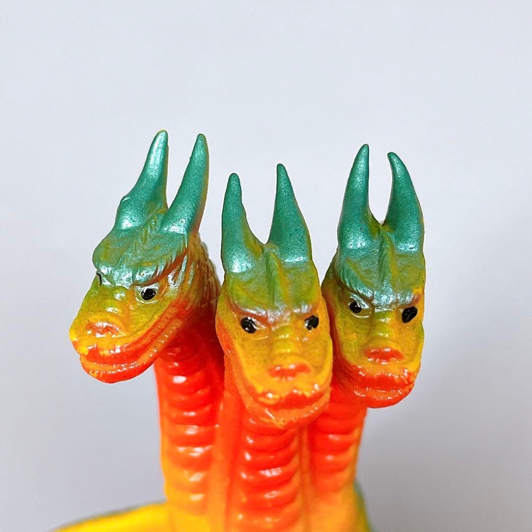 【激レアソフビ】当時物　ブルマァク　キングギドラ　ミドルサイズ　ツノ折れ無し