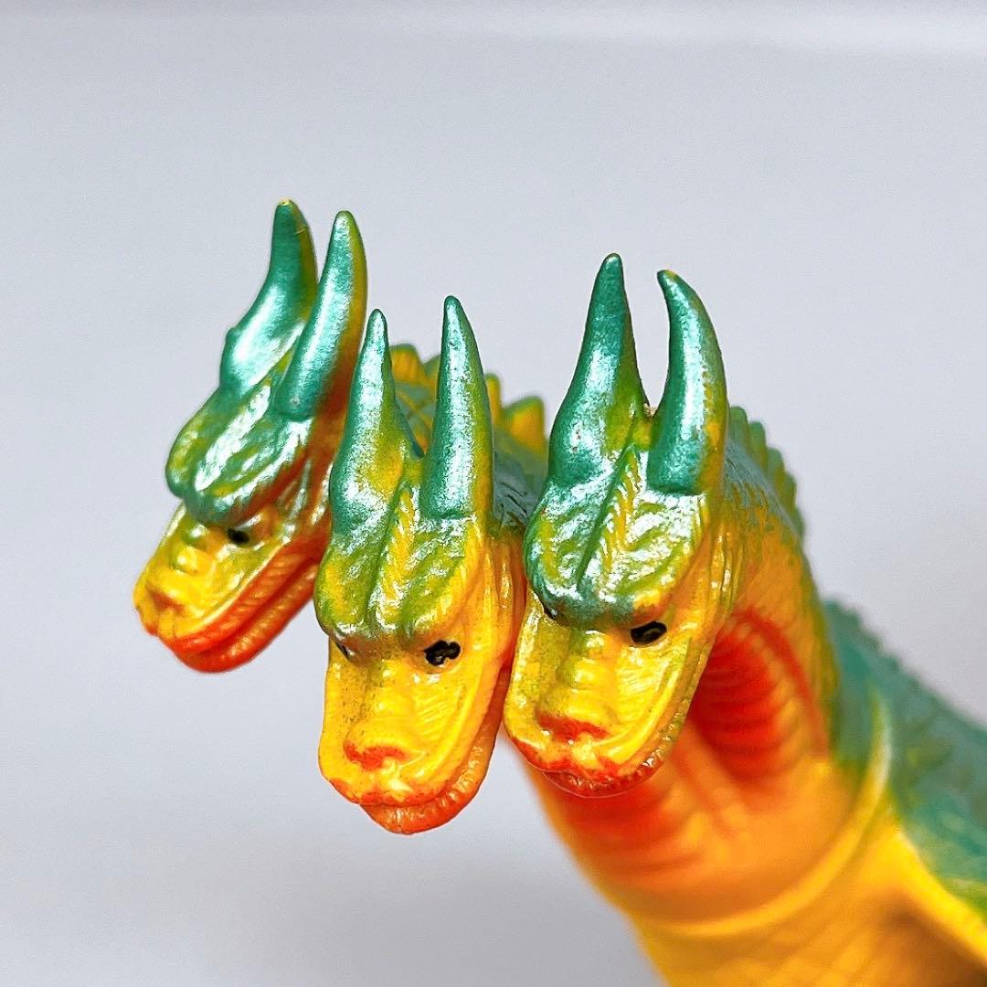 【激レアソフビ】当時物　ブルマァク　キングギドラ　ミドルサイズ　ツノ折れ無し