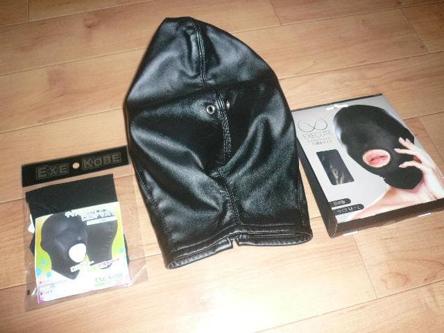 違った素材３種！全頭マスク レザー 、 ボンデージ ビザール コスプレ