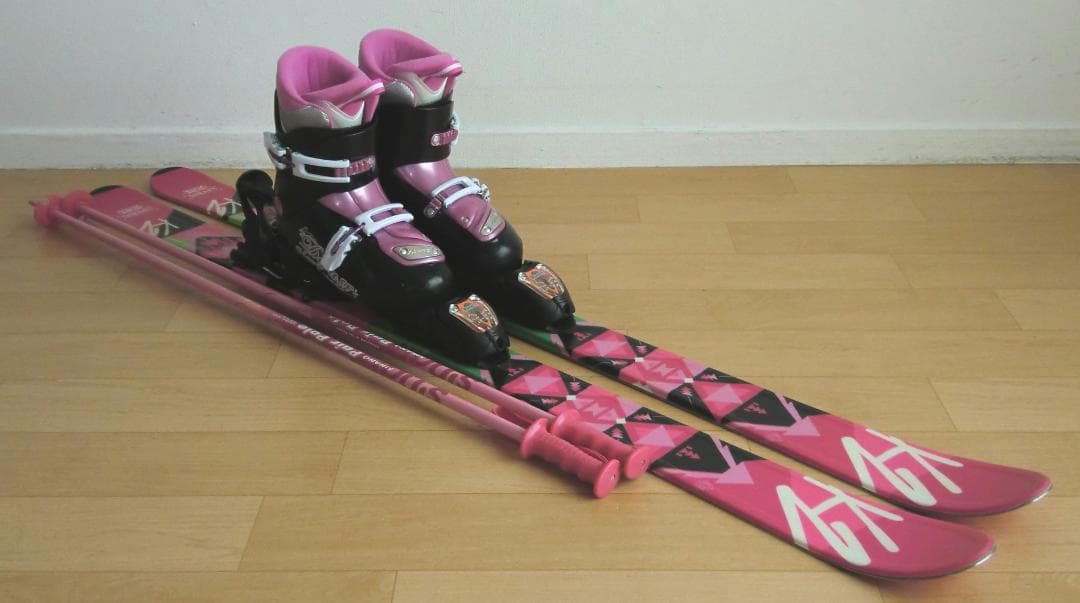 ■■送料無料■K2■ジュニア用スキー4点セット■板136靴24■WAX済■■