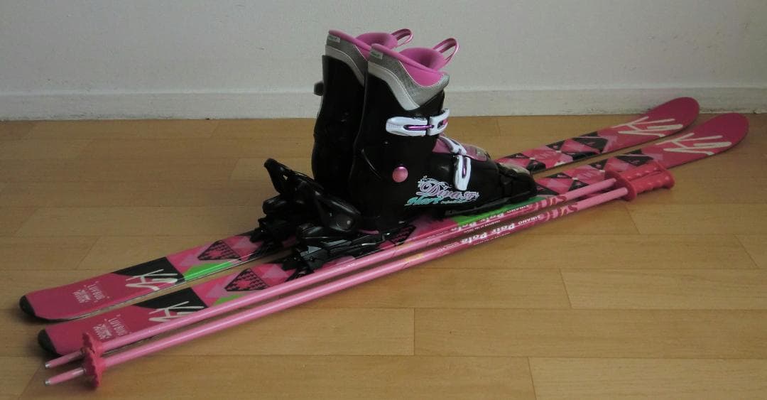 ■■送料無料■K2■ジュニア用スキー4点セット■板136靴24■WAX済■■