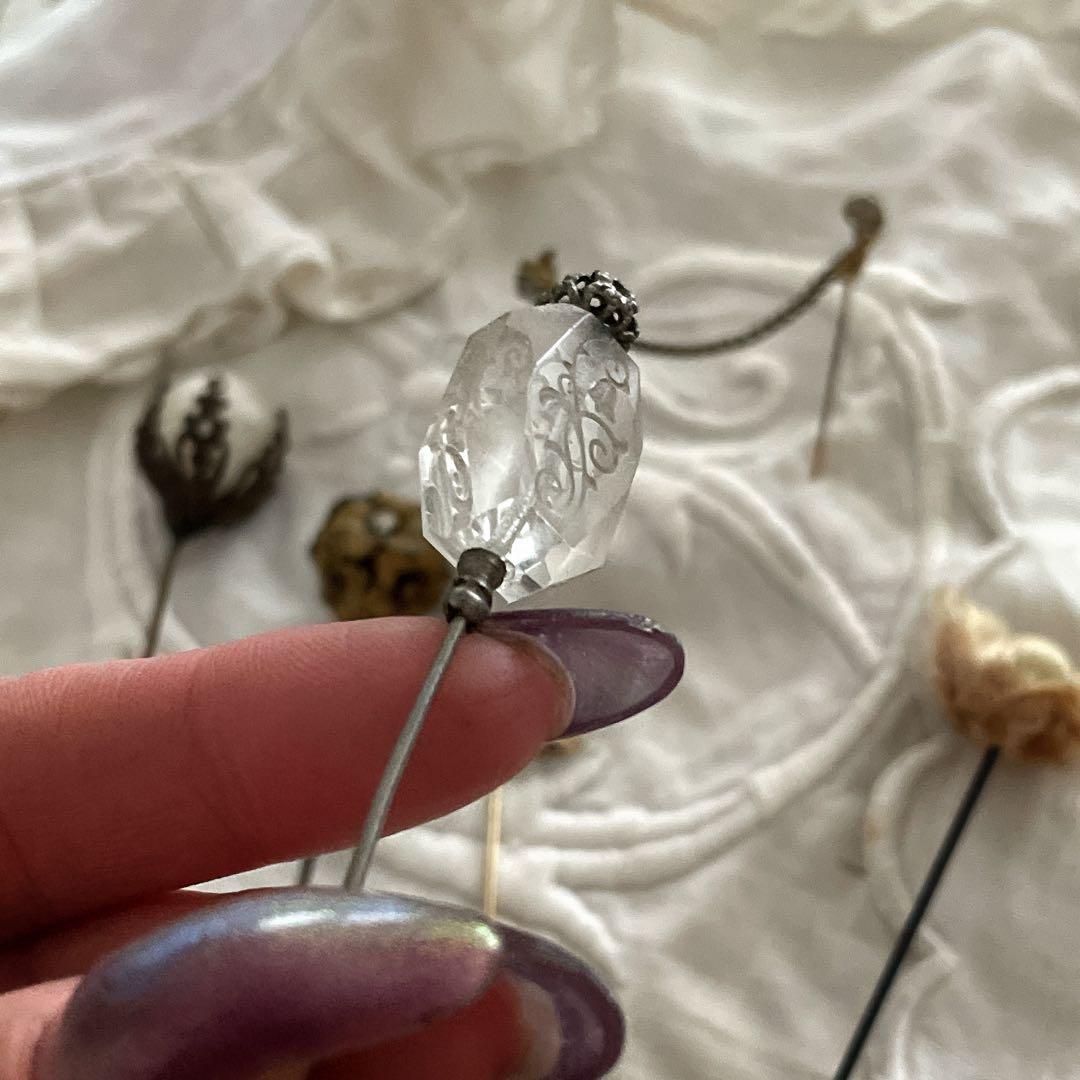 フランスアンティーク　エパングル　ハットピン　単品　8000