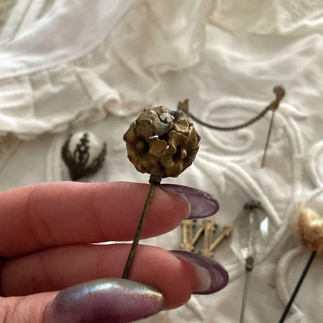 フランスアンティーク　エパングル　ハットピン　単品　8000