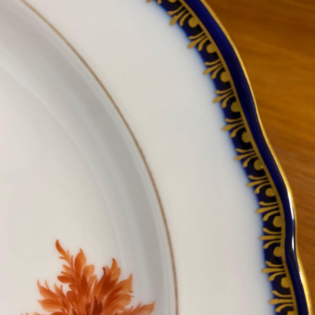 マイセン Aカンテ ベーシックフラワー プレート 21cmコバルトブルー　一級品