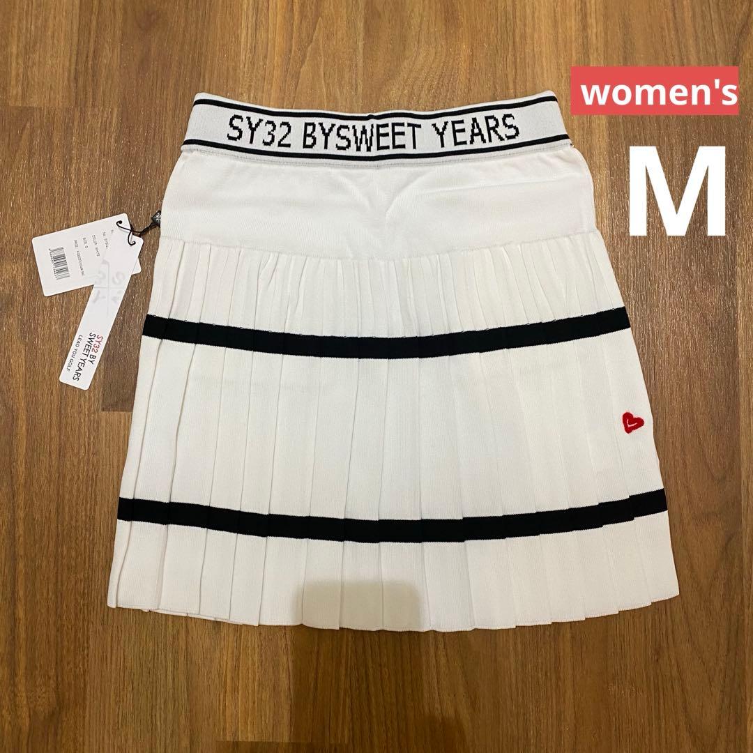【SY32 SWEET YEARS】レディース ニットスカート M ホワイト