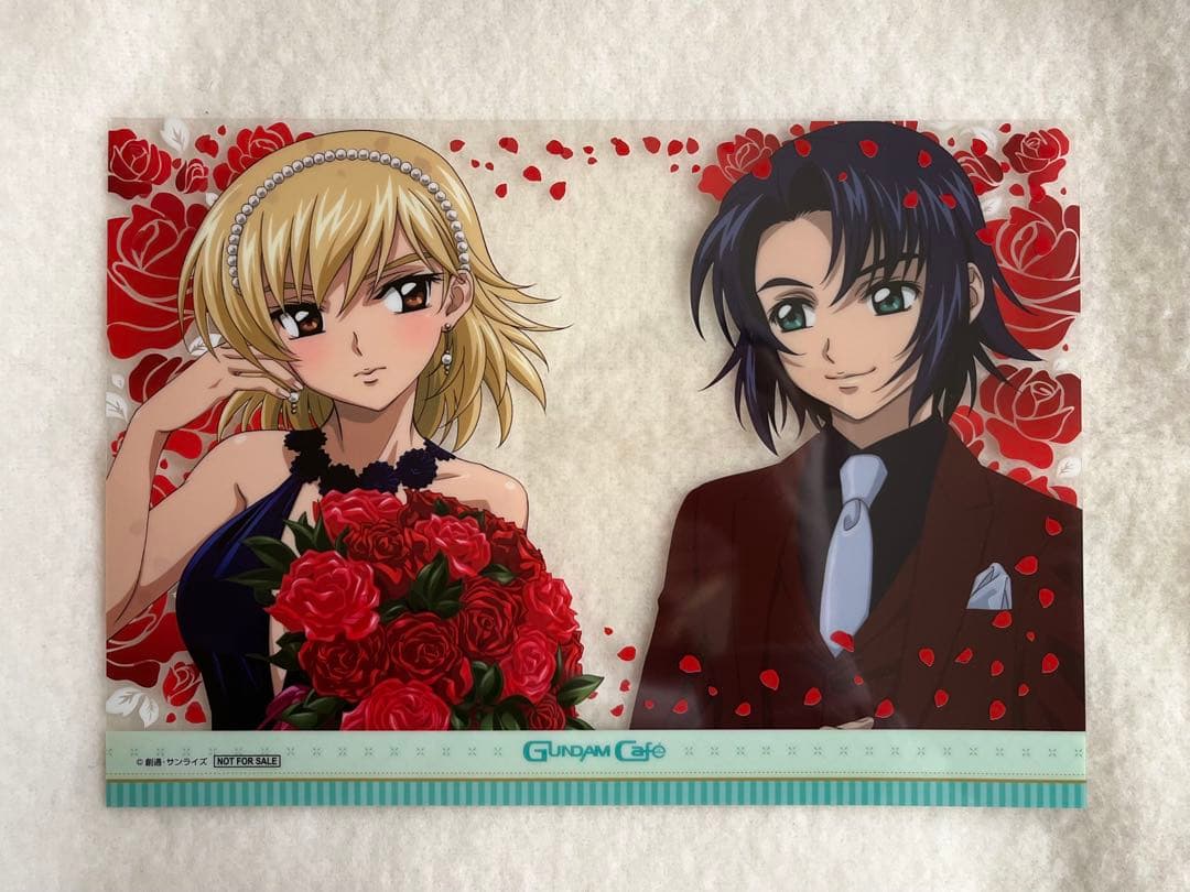 ガンダムSEED アスラン カガリ クリアシート クリアポスター ガンダムカフェ