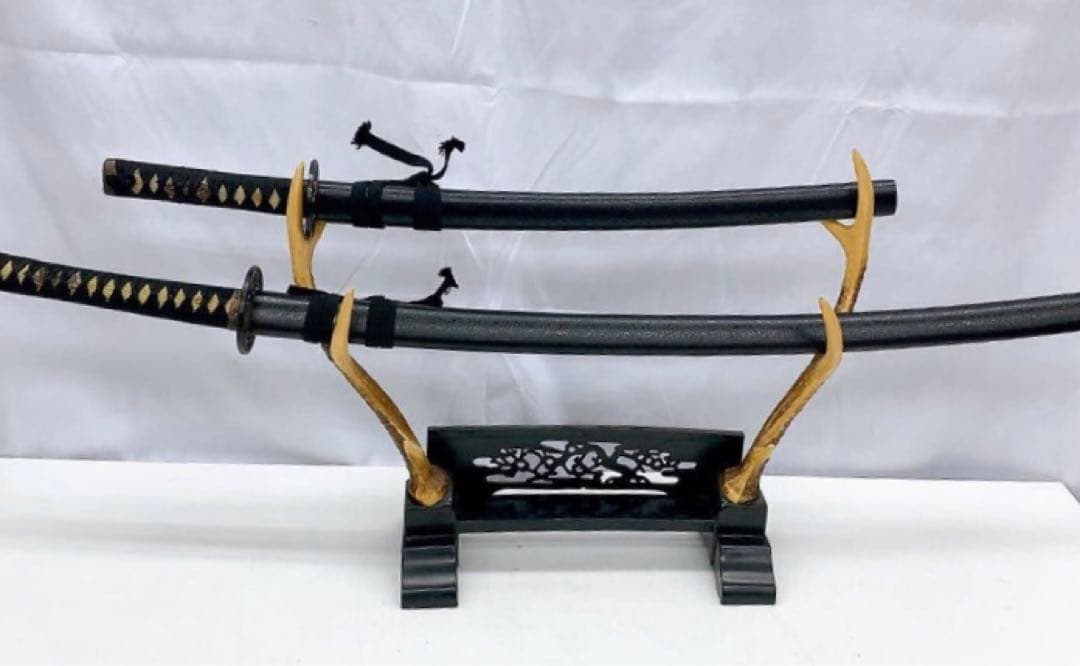 模造刀 太刀 脇差 台座 刀架 アンティーク