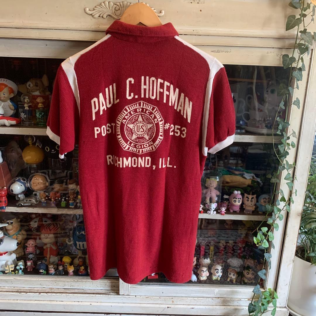 ビンテージ　Craig Lapit 赤 ボーリングシャツ