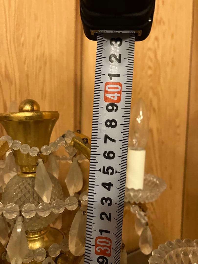 クリスタルシャンデリアテーブルランプ　アンティーク