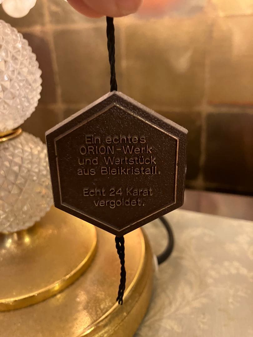 クリスタルシャンデリアテーブルランプ　アンティーク