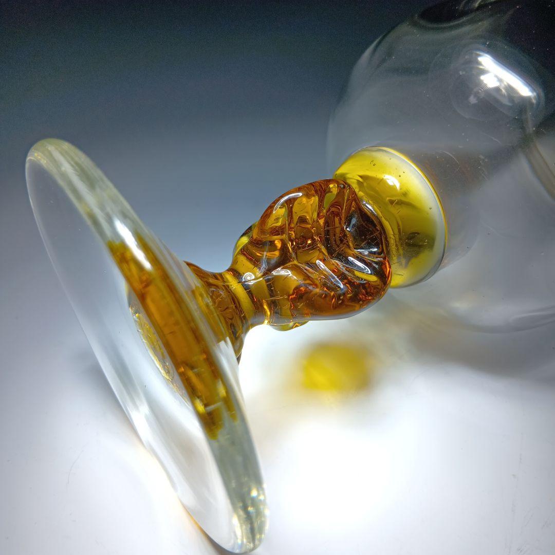 ガラス作家　舩木倭帆　ゴブレットワイングラス　１個　shizuサイン有