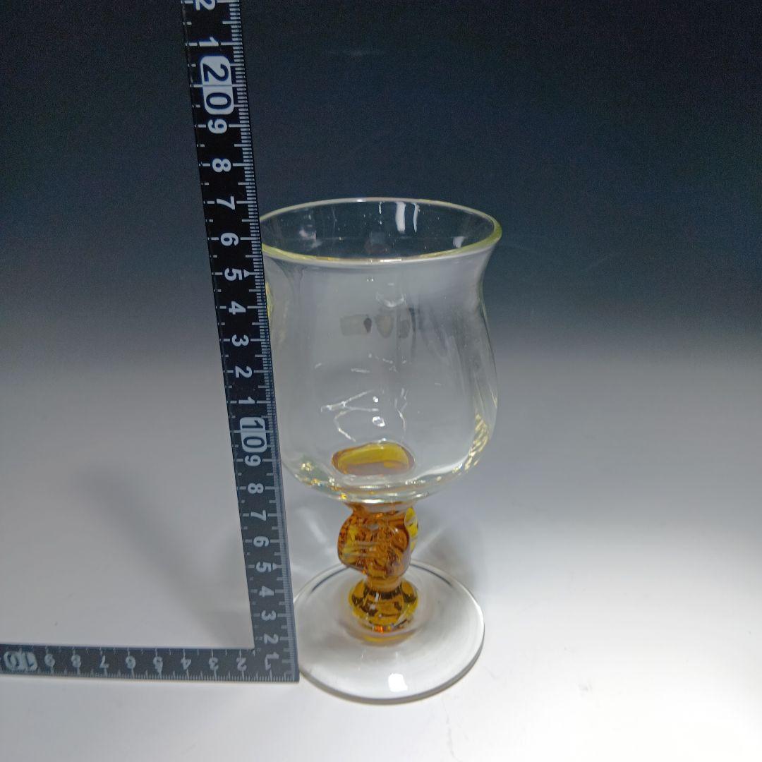 ガラス作家　舩木倭帆　ゴブレットワイングラス　１個　shizuサイン有