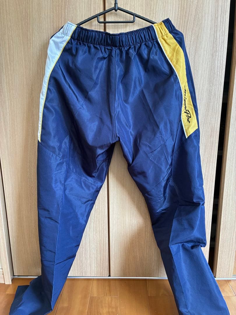 最終値下げミズノプロ　ウィンドブレーカー上下セット　ネイビー/イエロー Mサイズ