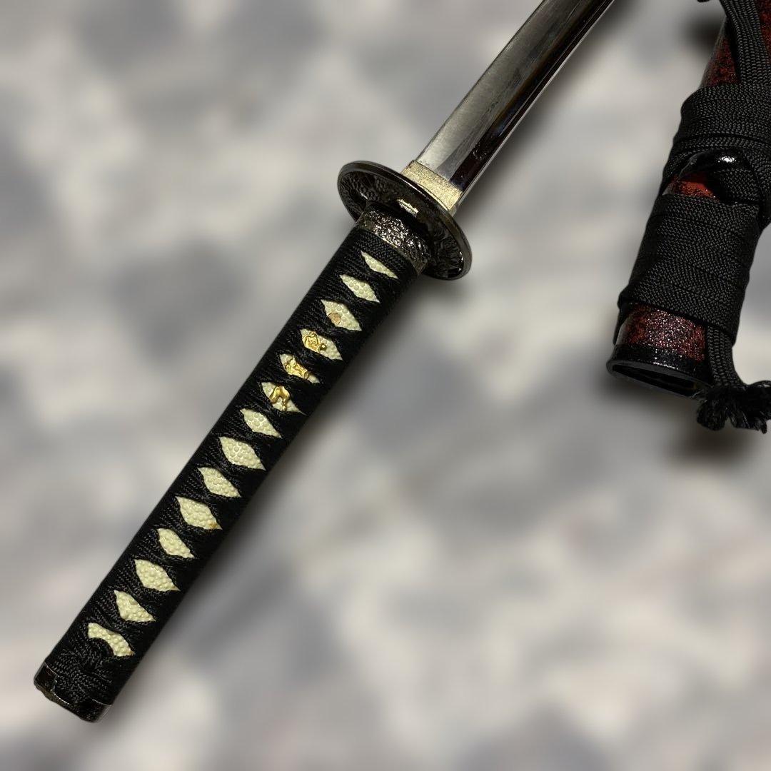 豪華模造刀(刀袋付) 坂本龍馬拵え 黒柄 龍彫透し丸鍔