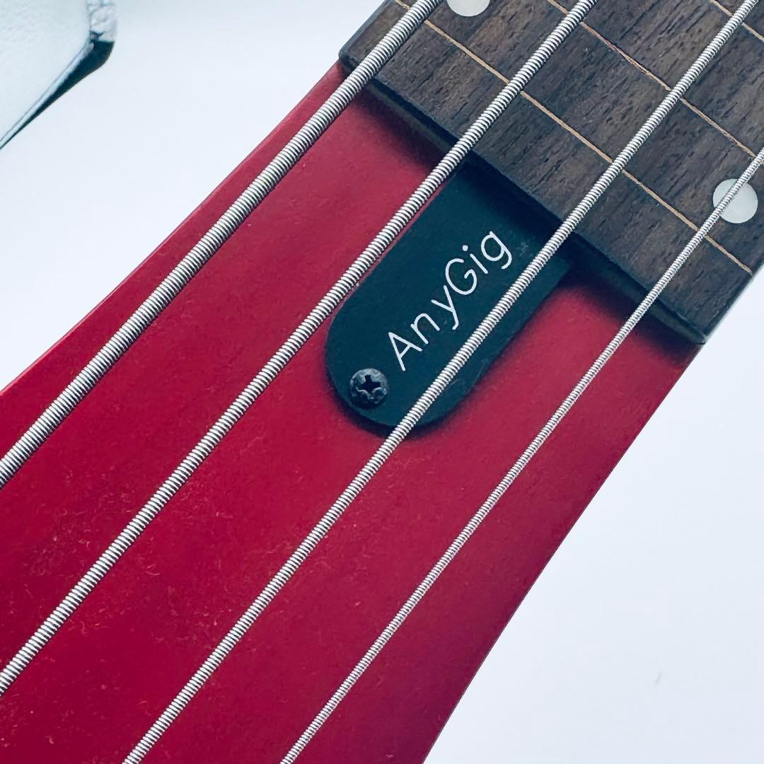 AnyGig エニィギグ 赤 トラベルベース エレキベース 現状品