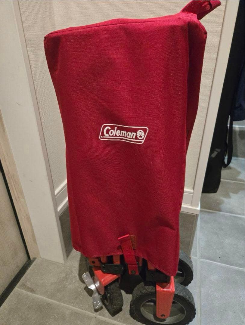 Coleman 折りたたみ式キャリーカート 赤