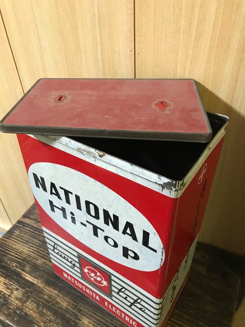 レア！ナショナル　看板　ハイトップ　販促グッズ　デカい缶　当時物