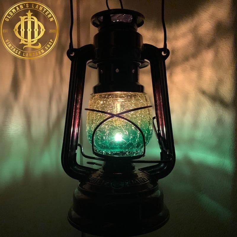 【限定】クラックグラス イエロー/グリーン ハーフ Feuerhand ホヤ