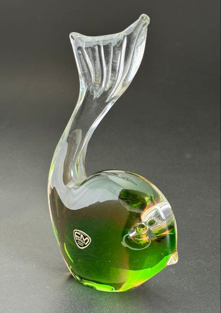 FM KONSTGLAS ガラスの魚オブジェ