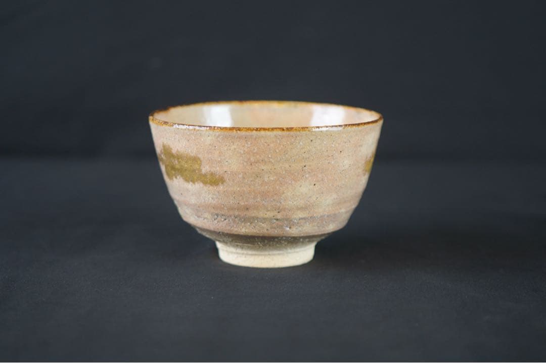 奥村考造 作 芙蓉文 金彩色絵 茶碗 共箱 茶道具