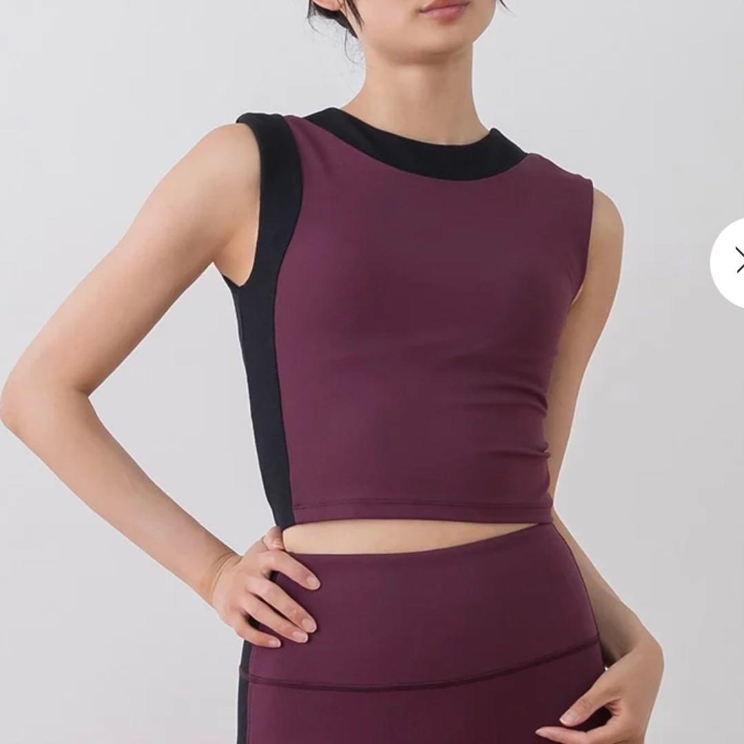 【SUKALA】バイカラーショートタンクトップ